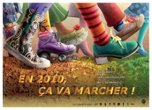 Affiche de la JournÃ©e internatinale des femmes du 8 mars 2010