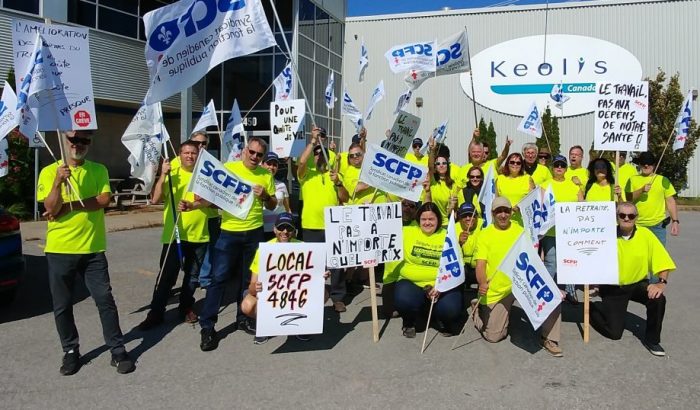 Manif Keolis 2018-09-13 Réseau de transport de Terrebonne – Mascouche : les chauffeurs disent non